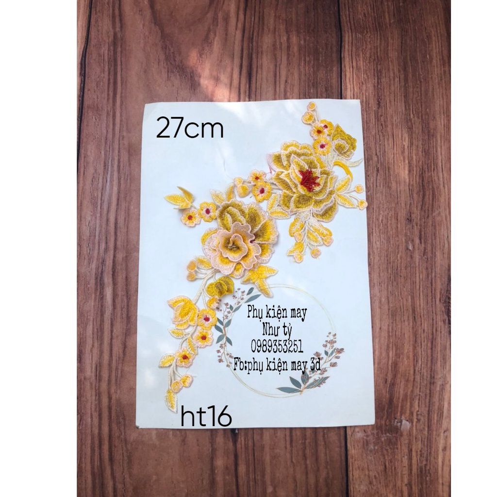 Hoa thêu quảng châu mềm mại 27cm