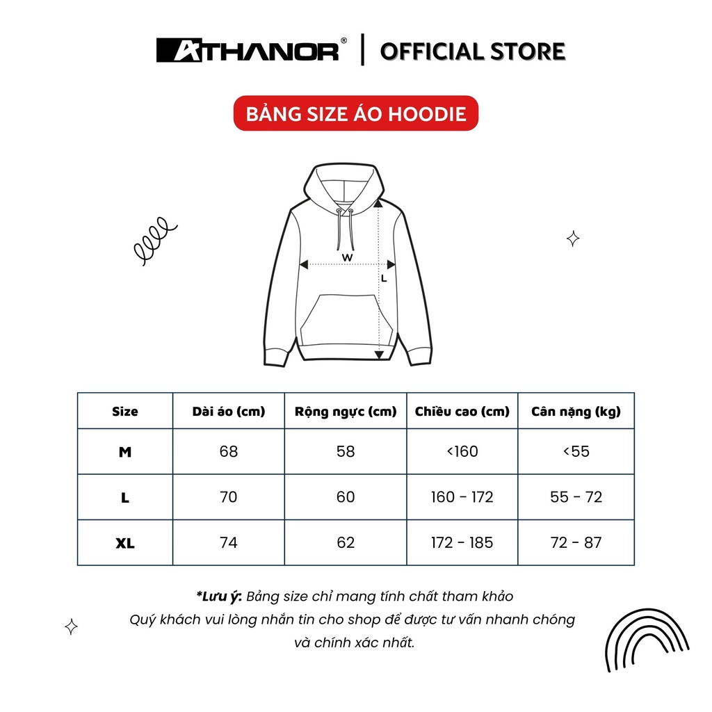 Áo hoodie basic Athanor form rộng tay phồng chất nỉ bông 100%cotton premium mẫu Copyright