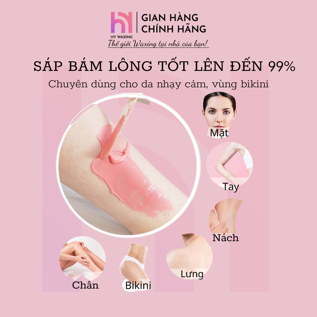 [CHE TÊN] Combo Nồi Nấu Sáp Wax Lông ProWax100 HY WAXING + 100gr Sáp Hồng Dừa + 75gr Mỡ Trăn Tặng Que