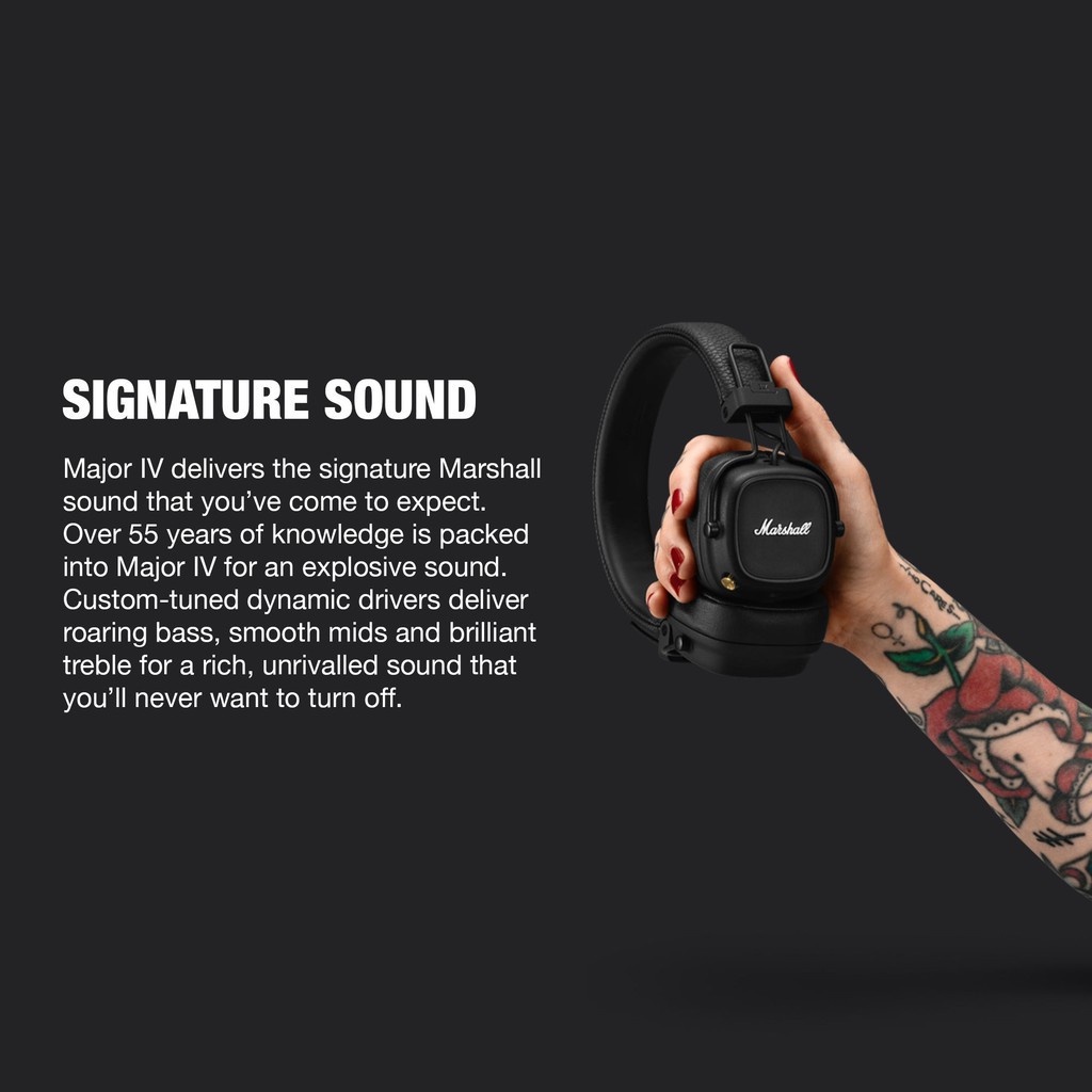 Etronik Marshall Major IV Bluetooth Tai nghe chơi game âm thanh nổi có thể gập lại có thể gập lại Tai nghe Rock có micrô