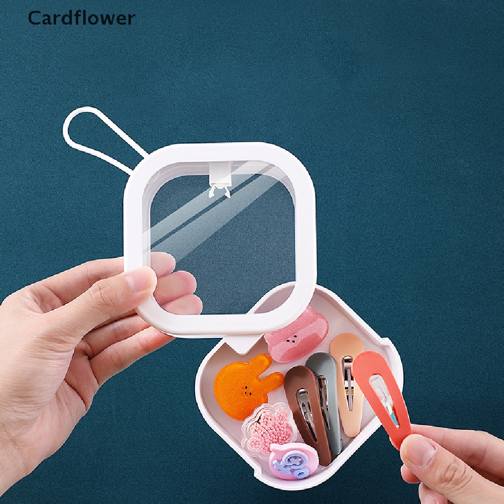 < Cardflower > Mới Hộp Đựng Tiền Xu / Kẹo Mini Hình Vuông Bằng Nhựa Trong Suốt Có Nắp Đậy