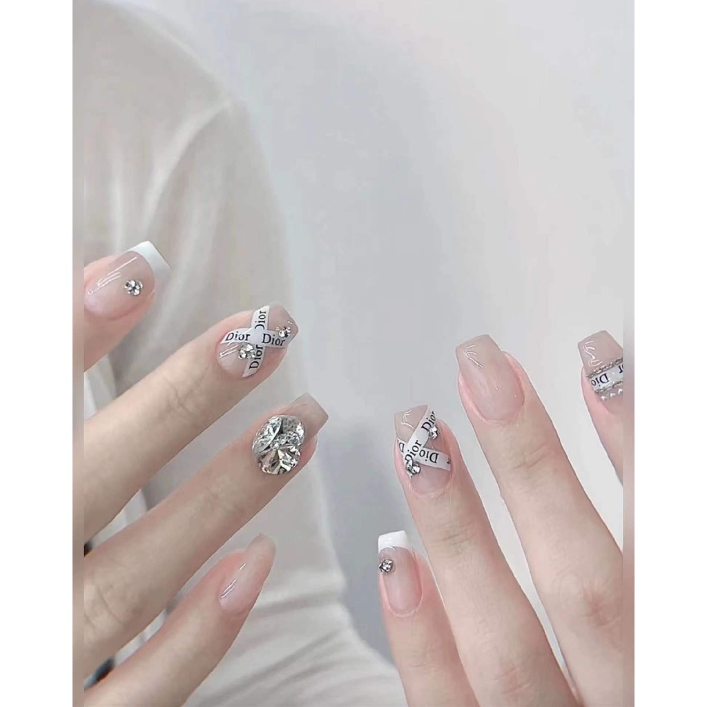 2022 Nhãn Dán Trang Trí Móng Tay Màu Trơn Sang Trọng Thời Trang