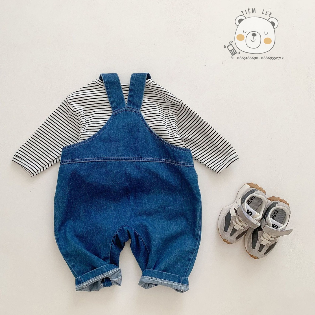 Set Quần Yếm Bò Cho Bé Trai Bé Gái 6895 Size Nhỏ 0-1 Tuổi