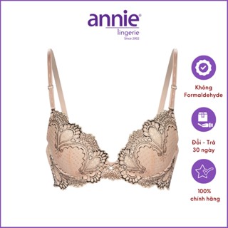 Áo ngực ren cao cấp annie bra 8137 mút vừa nâng ngực, xẻ V tạo khe ngực gợi cảm, trẻ trung, thoáng mát, có quần đồng bộ