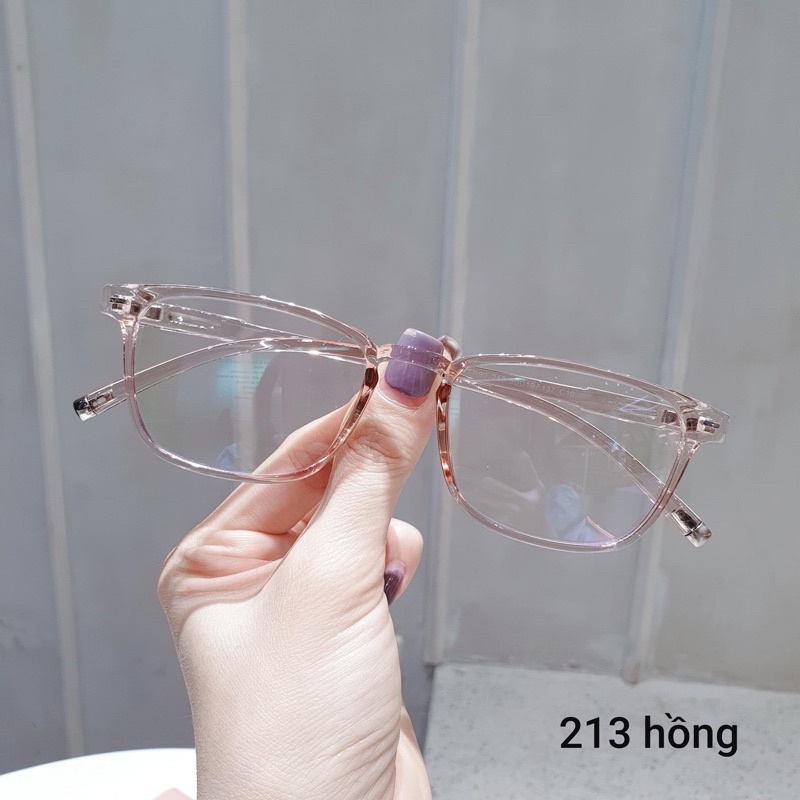 Gọng Kính Giả Cận Vuông Nam Nữ Nhựa Dẻo Hàn Quốc 213 Loại bền đẹp