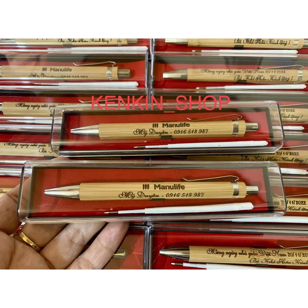 Bút tre , bút bi, bút kí khắc theo yêu cầu. quà tặng ý nghĩa và độc đáo. KENKIN_SHOP