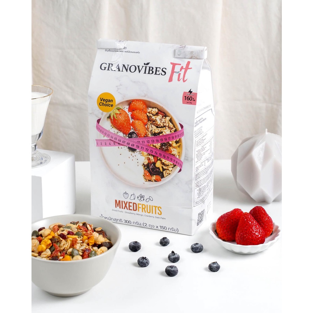 Ngũ cốc Granovibes Fit - Mix hoa quả sấy khô - Thơm ngon - Lành Mạnh - Tốt cho sức khỏe