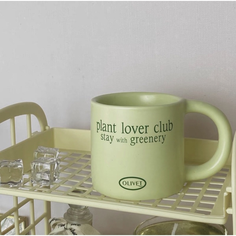 Cốc sứ xanh matcha Plant Lover Clu