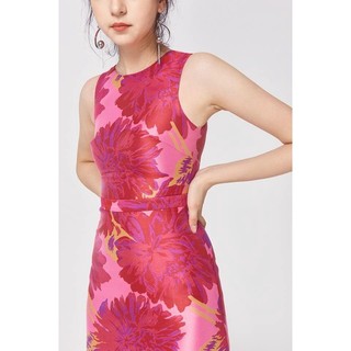 Đầm tafta hoa Marc sz M (262)