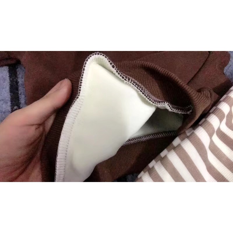 Bộ gấu lót nỉ siêu ấm cho bé mặc mùa đông cưng lắm.