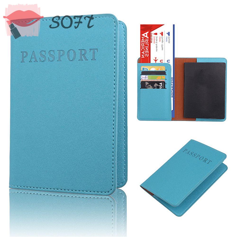 Vỏ Bọc Hộ Chiếu Da PU Chống Thấm Nước Đa Năng Thời Trang Giá Đỡ