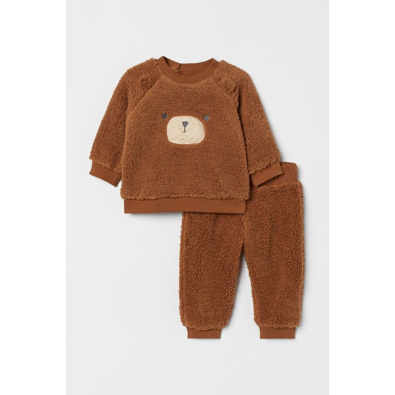Set quần áo nỉ gấu nâu gấu trắng HM H&M_hàng chính hãng authentic 1010908001