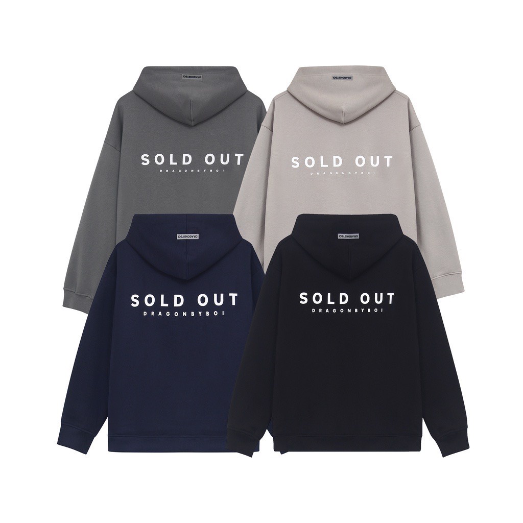 Áo Hoodie Zip SOLD OUT DRAGON BYBOI Mũ Trùm Form Unisex , Áo Khoác Nỉ Nam Nữ Phong Cách Hàn Quốc