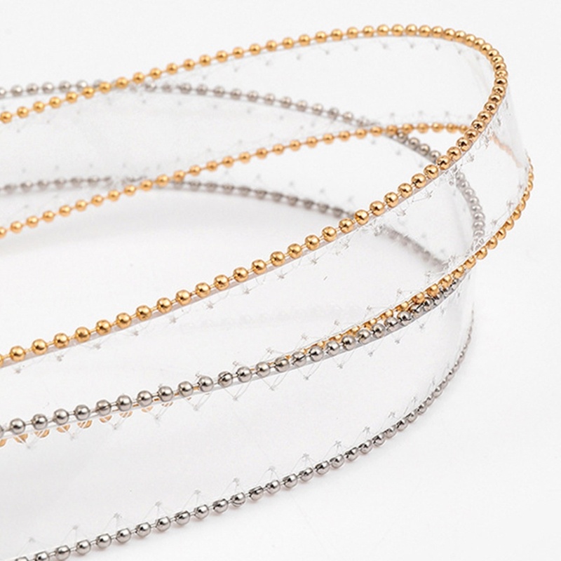 Thắt Lưng Đính Ngọc Trai Giả Trong Suốt Dễ Điều Chỉnh Thời Trang Cho Nữ