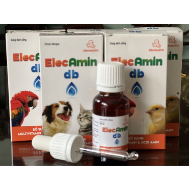 ElecAmin DB Bổ Sung Các Vitamin Thiết Yếu Và Acid Amin Dinh Dưỡng Ăn Ngon Cho Chim, Vẹt, Chó, Mèo