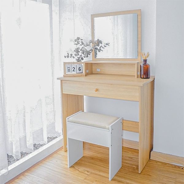 Bàn trang điểm thiết kế kèm gương Tâm House HX-MK26