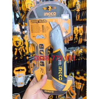 61x19mm dao cắt tiện dụng kèm 6 lưỡi sk5 ingco huk618