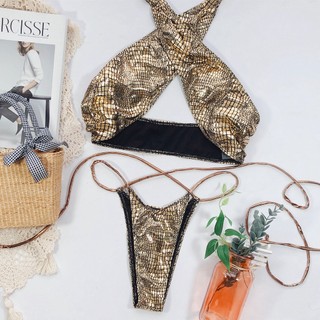 Bikini vảy cá đắp chéo cực chất ( 3 màu)