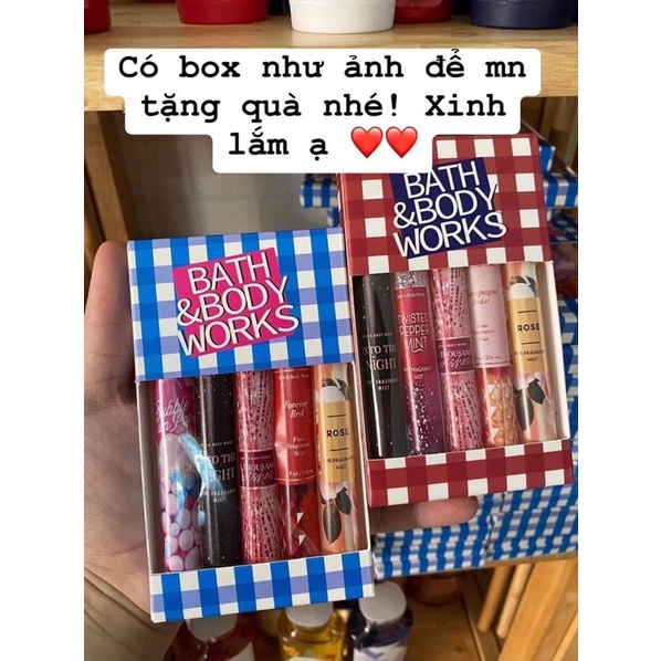 Set xịt body mist Bath and Body Works