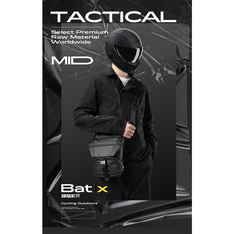 Bange Nam Nylon Vải Túi Thời Trang Hợp Thời Trang Túi Đeo Vai Chiến Thuật Ngoài Trời Xe Máy Đi Xe Đạp Thể Thao Túi Thắt Lưng Bé Trai Túi Messenger