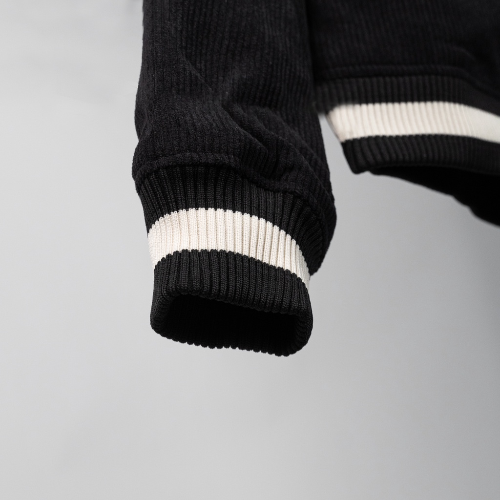 Áo khoác varsity jacket nhung tăm Teddy signature