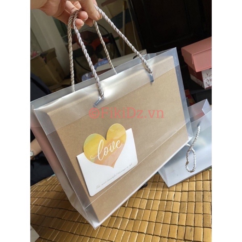 10 chiếc Thiệp tim Valentine gập đôi Love Thank you Best wishes