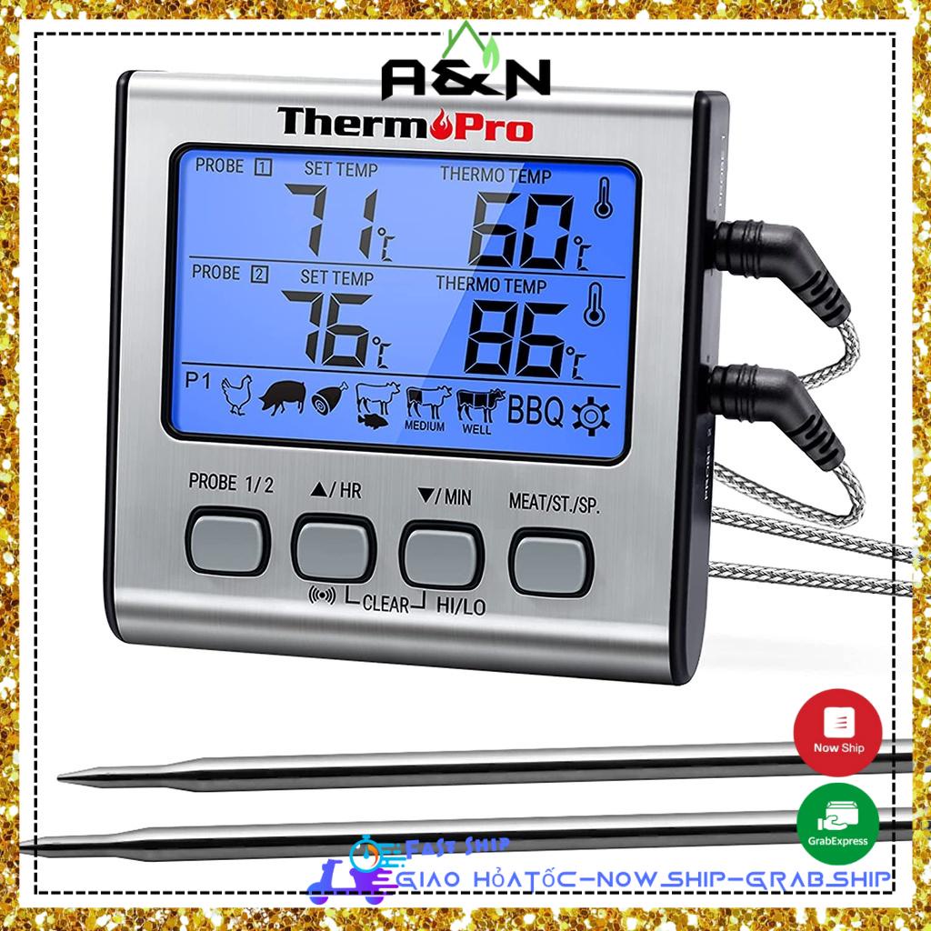 Nhiệt Kế điện tử ThermoPro nấu ăn làm bánh - 2 đầu dò nhiệt