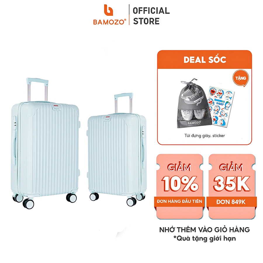 Combo Vali Bamozo 8801 Bản Cao Cấp Size 20 Và Size 24 Bền Đẹp Bảo Hành 5 Năm
