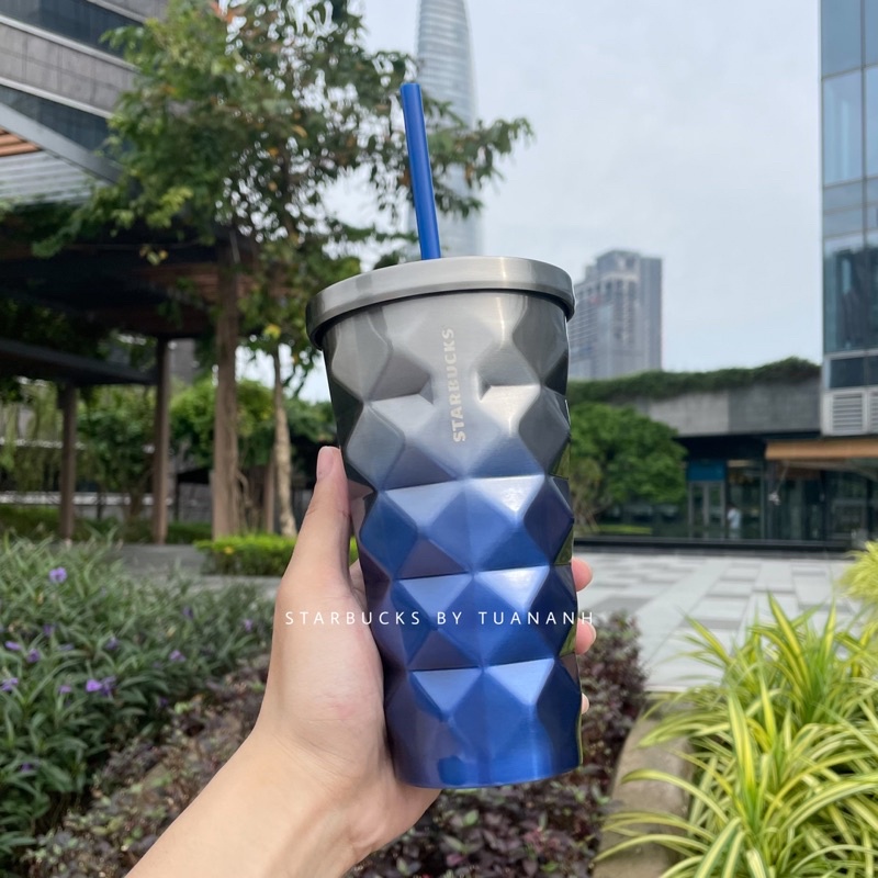 Ly Giữ Nhiệt Starbucks Pineapple Retro Blue 473ml