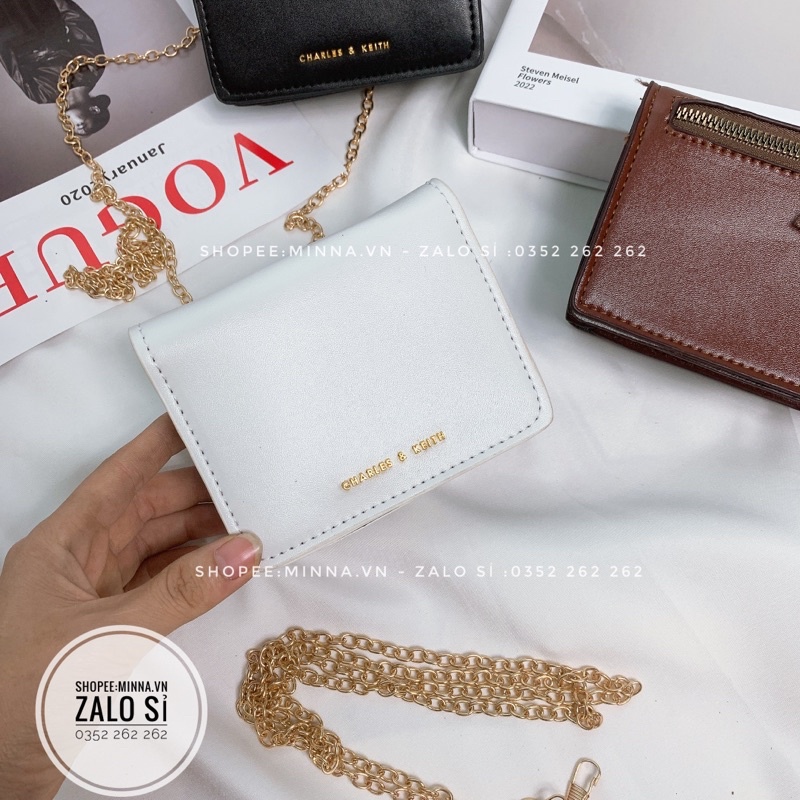 Túi đeo chéo mini nữ size 12 có ngăn kéo khoá mặt sau
