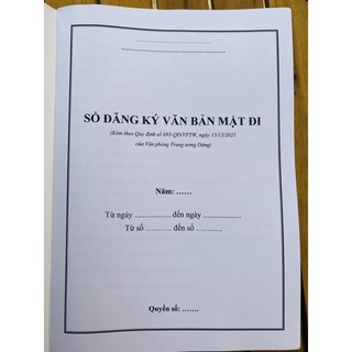 SỔ ĐĂNG KÝ VĂN BẢN MẬT ĐI