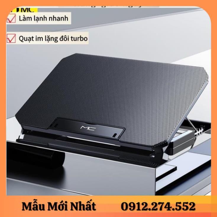 Đế giá đỡ quạt tản hút nhiệt laptop máy tính bền tốt, Quạt tản nhiệt to chạy êm làm mát cực nhanh