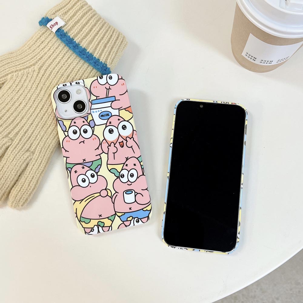 Ốp Điện Thoại Cứng Họa Tiết Spongebob Cho iPhone 11 12 12Pro 12Promax 13 13Pro 13Promax 14 14Pro 14Plus 14ProMax