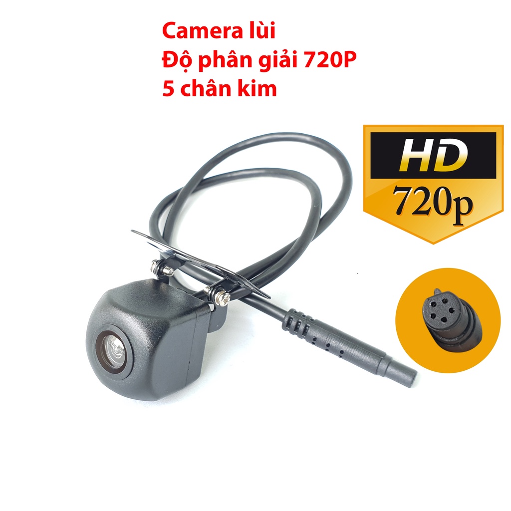 Camera lùi cho camera hành trình, loại 5 chân, jack kết nối 2.5mm. Độ phân giải HD, không LED