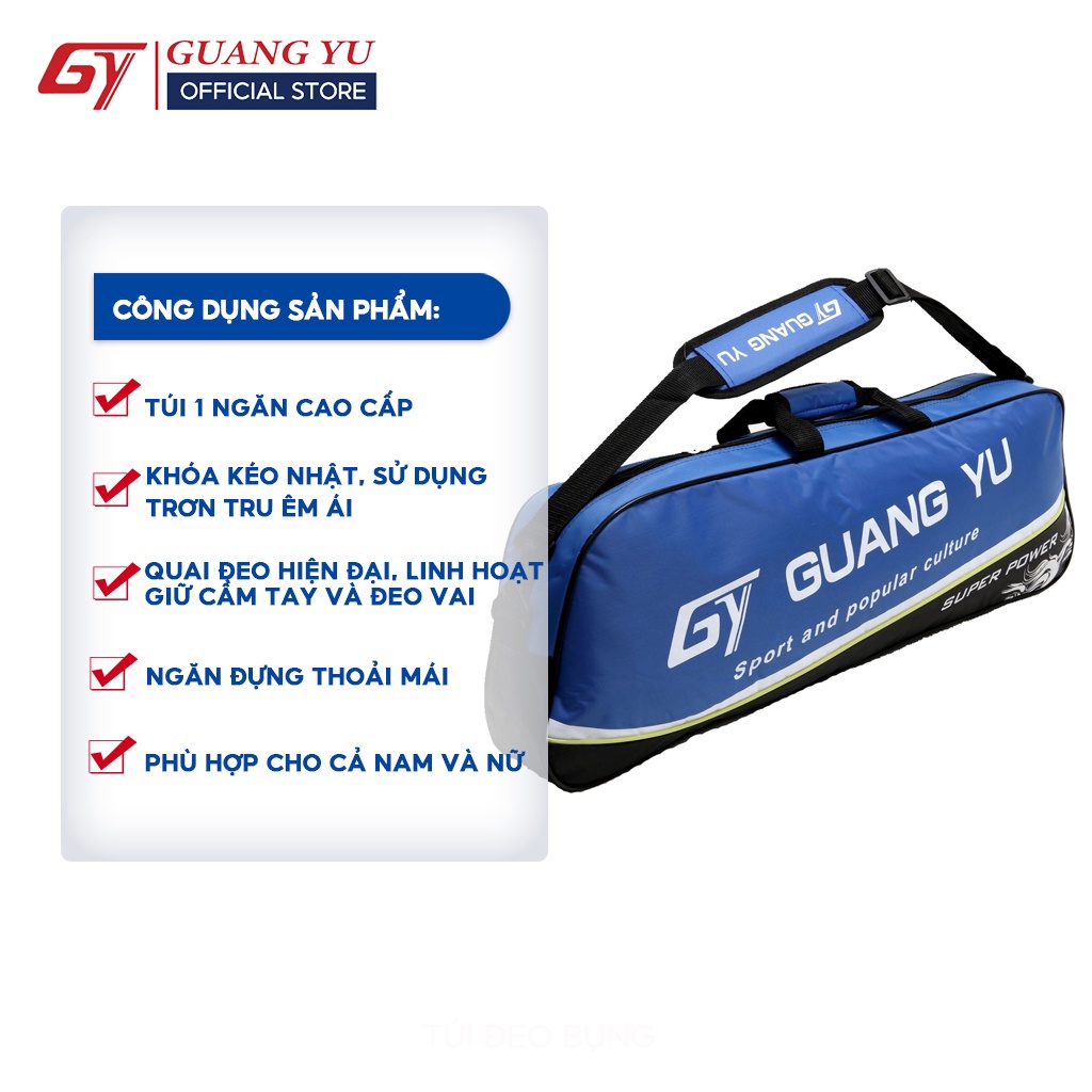 Túi Đựng Vợt Cầu Lông Tennis 1 Ngăn GUANG YU Chất Liệu Cao Cấp Chống Nước Bền Đẹp Sử Dụng Lâu Dài - GY04