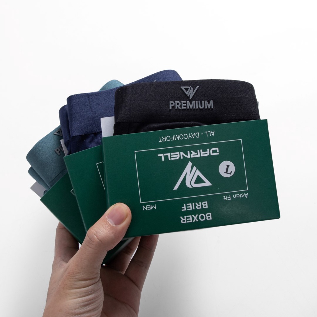 Quần boxer nam DARNELL sợi Modal Cotton cao cấp siêu thoáng khí mềm mại logo ép nhiệt DN112022