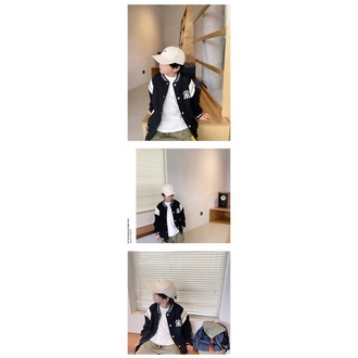 Áo Khoác Bóng Chày Mỏng In Chữ Phong Cách Đường Phố Thời Trang Mùa Thu Mới Dành Cho Bé Trai Bé Gái