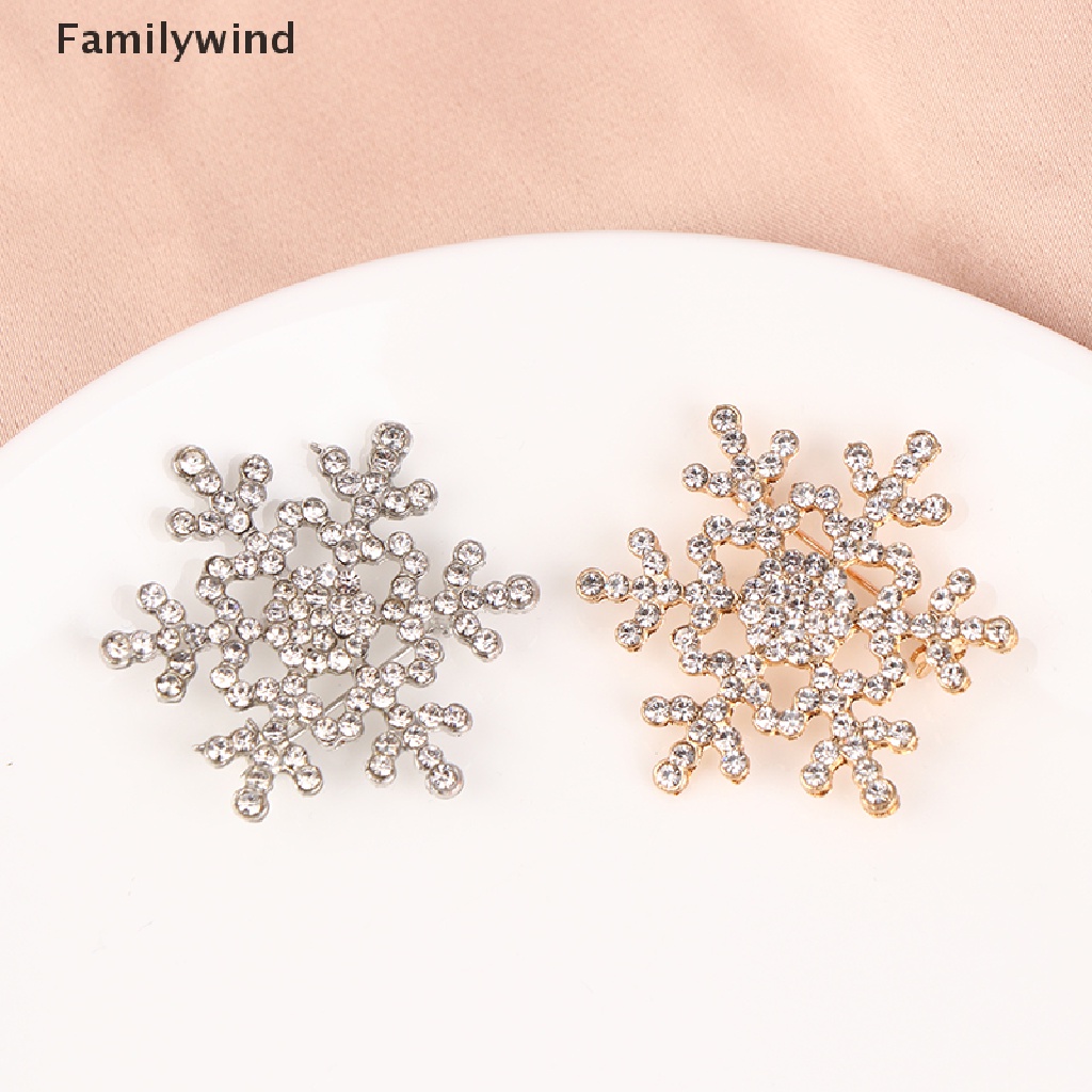 Ghim Cài Áo Hình Bông Tuyết Đính Đá Bằng Hợp Kim