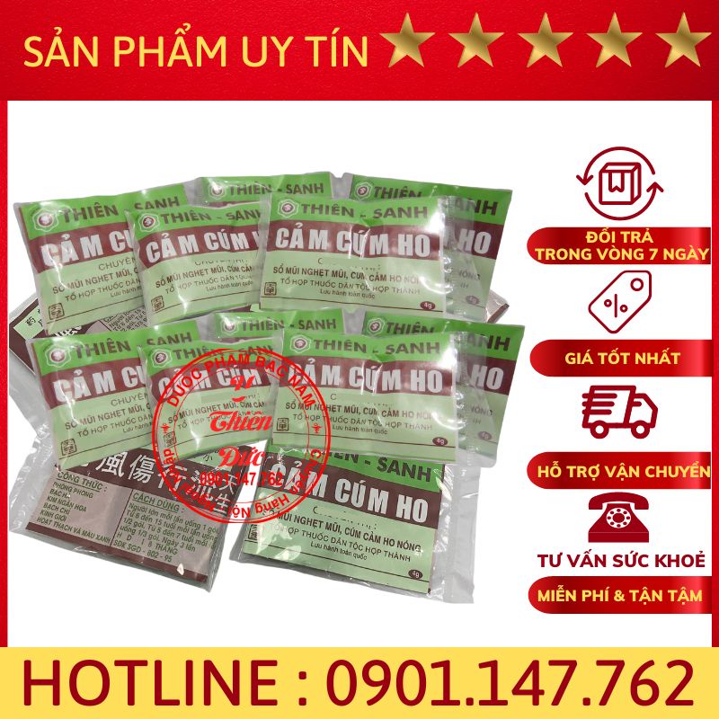 Cảm cúm ho Thiên Sanh-Hỗ trợ giảm các ch.ứng liên quan đến cảm cúm