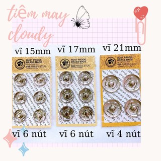 Nút bóp may vĩ vàng nút bạc