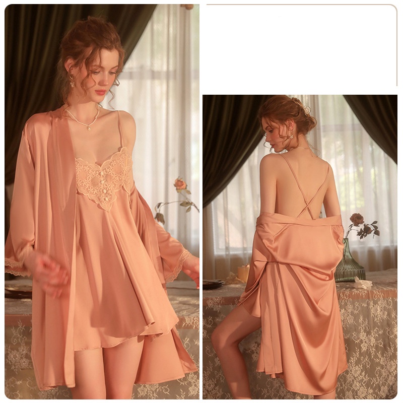 Áo Choàng Lụa Dáng Trơn Kèm Dây Thắt Eo Xinh Đẹp Nhiều Màu BS-1854 | BigBuy360 - bigbuy360.vn