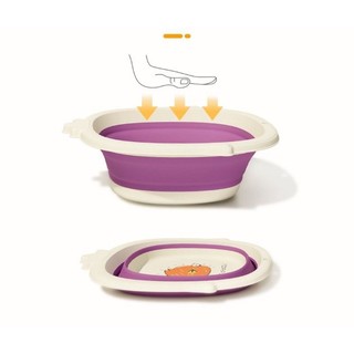 THAU CHẬU RỬA MẶT SILICONE CHO BÉ GẤP GỌN