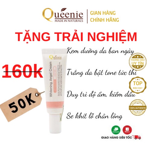 Kem trắng da thiên thần Queenie AC Pure trải nghiệm 5ml