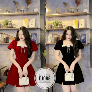 Đầm Nhung Nơ Big Size (55kg đến 100kg)