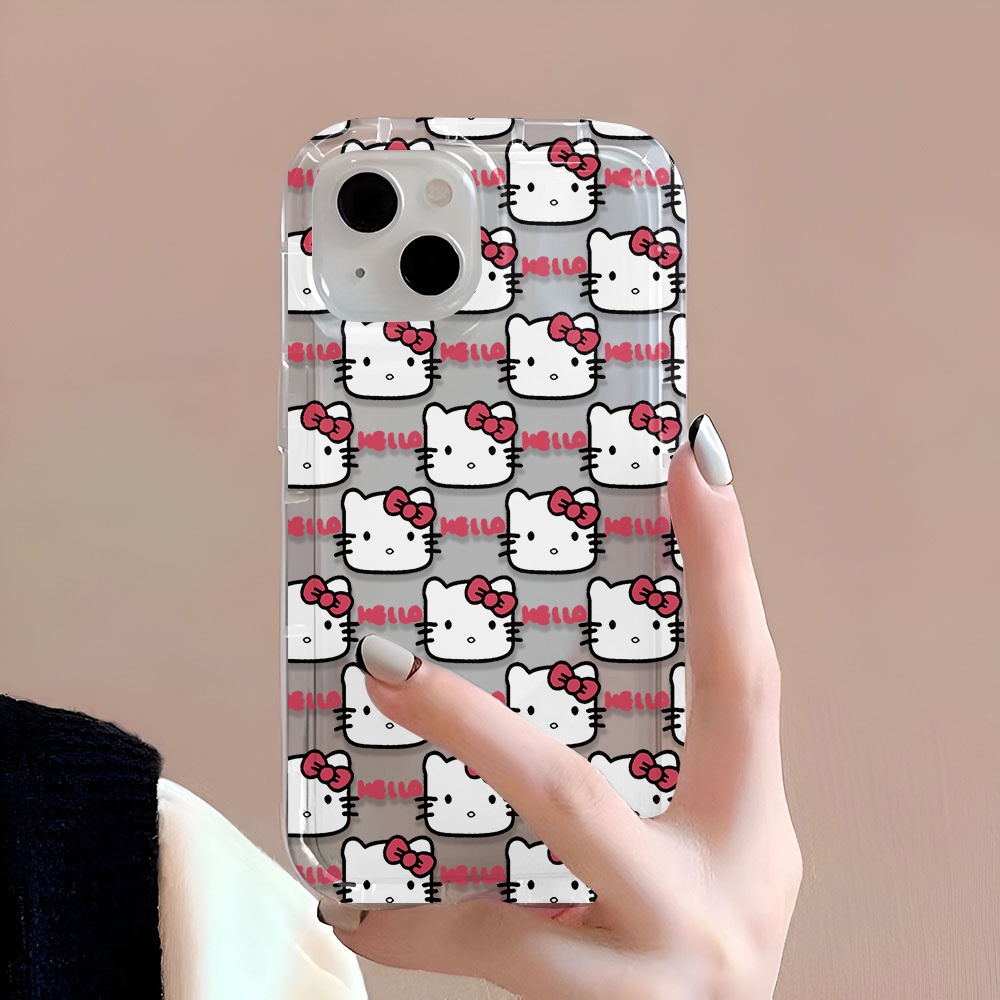 Ốp Điện Thoại Tpu Trong Suốt In Hình hello kitty Đáng Yêu Cho iphone 14promax 11 13 12 7Plus X XS Max