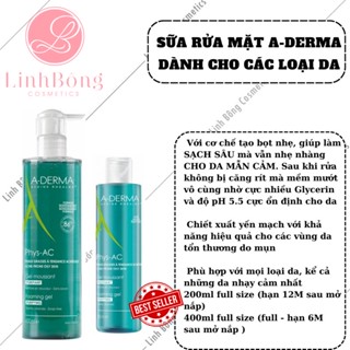 SỮA RỬA MẶT ADERMA CHO CÁC LOẠI DA SIÊU THÍCH CÁC SIZE