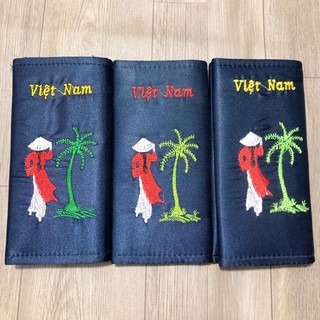 Ví tiền lụa thêu cô gái Việt Nam