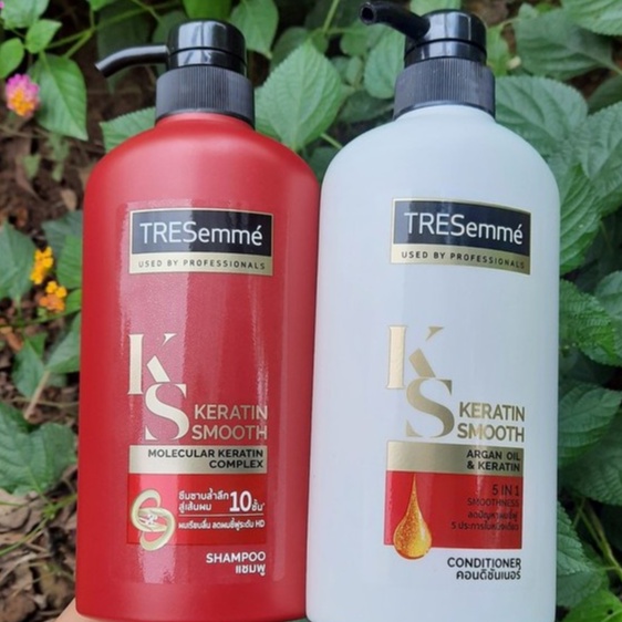 Combo dầu gội xả Tresemme Keratin Smooth 3in1 Thái Lan  cho tóc suôn mượt óng ả