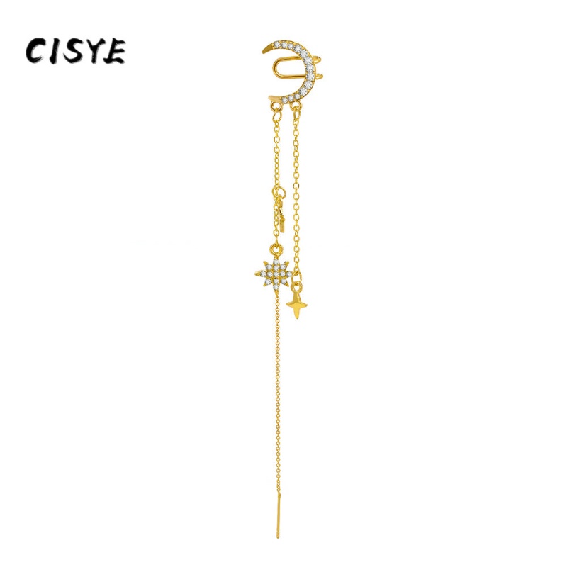 Khuyên Kẹp Vành Tai Hình Trăng Sao