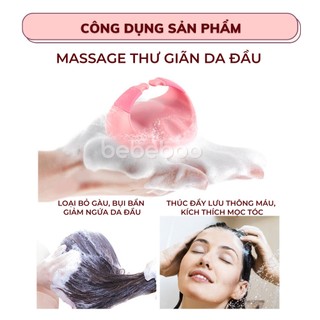 Lược Gội Đầu Massage Tóc BEBECHIC, Chất Liệu Silicone